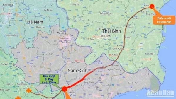 Quy hoạch dự kiến hướng tuyến cao tốc Ninh Bình-Hải Phòng (gọi tắt là CT.08).