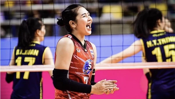 Tay đập nổi tiếng Sasipaporn Janthawisut - thành viên đội tuyển Thái Lan chính thức đầu quân cho đội bóng chuyền Geleximco Thái Bình trong mùa giải 2023. (Ảnh: Sở Văn hóa, Thể thao và Du lịch tỉnh Thái Bình cung cấp)