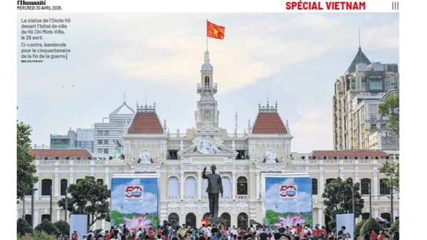 Báo Nhân đạo: Đất nước Việt Nam tự do trải qua 50 năm phát triển sau nửa thế kỷ thống nhất đất nước. 