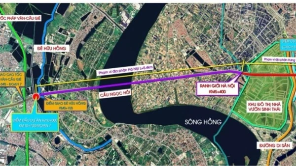 Mặt bằng dự án cầu Ngọc Hồi.