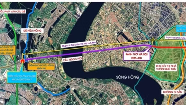 Mặt bằng dự án cầu Ngọc Hồi.