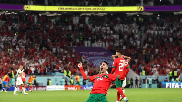 Maroc ghi tên mình vào lịch sử bóng đá thế giới khi trở thành đội bóng châu Phi đầu tiên tiến vào bán kết 1 kỳ World Cup. (Ảnh: FIFA)