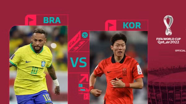 Đội tuyển Hàn Quốc chạm trán đối trọng rất mạnh là đội tuyển Brazil.