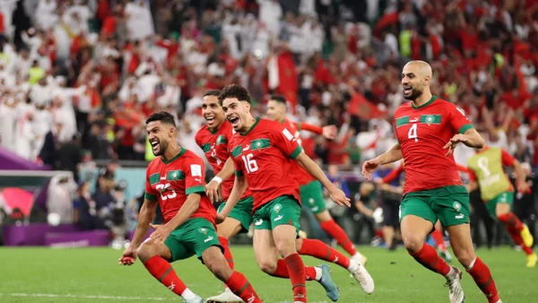 Maroc làm nên lịch sử khi lần đầu tiên tiến vào tứ kết một kỳ World Cup. (Ảnh: FIFA)
