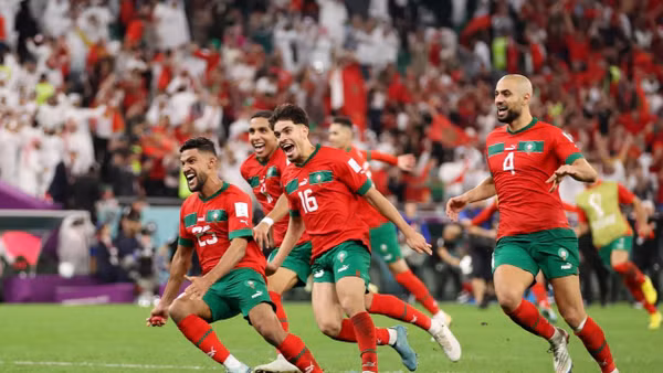 Maroc làm nên lịch sử khi lần đầu tiên tiến vào tứ kết một kỳ World Cup. (Ảnh: FIFA)