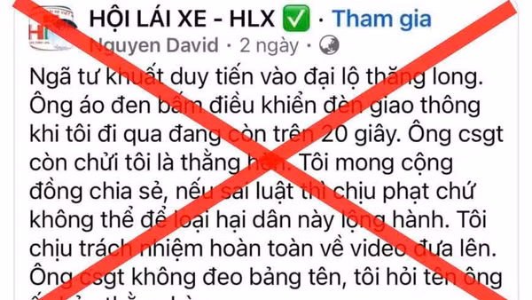 Thông tin "người đàn ông tự ý chỉnh đèn tín hiệu giao thông" là thất thiệt, không có cơ sở. 