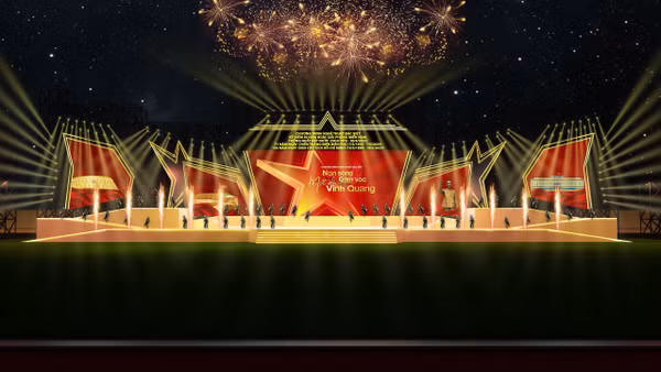 Phối cảnh sân khấu của chương trình. (Ảnh: BTC)