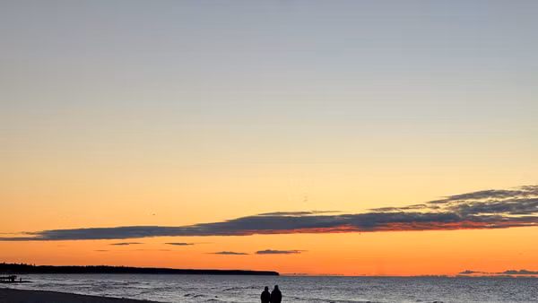 Mùa thu vàng Kolobrzeg.