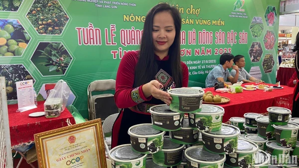 Thạch đen Hồng Nhung, Lạng Sơn, sản phẩm OCOP 3 sao. (Ảnh: NGỌC KHÁNH)