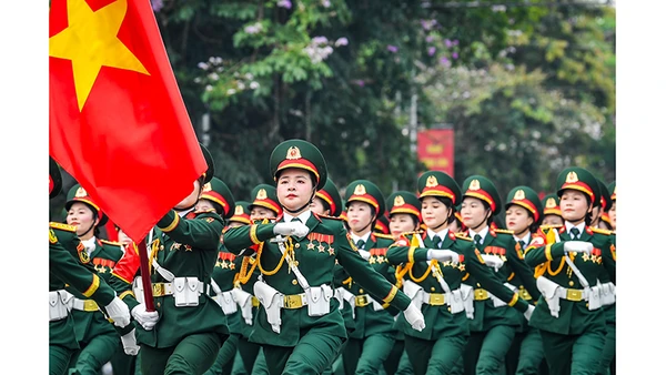 Lễ diễu binh, diễu hành kỷ niệm 70 năm Chiến thắng Điện Biên Phủ. Ảnh | THÀNH ĐẠT