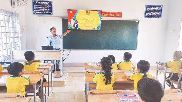 Một tiết học tại Trường tiểu học Lê Hồng Phong.