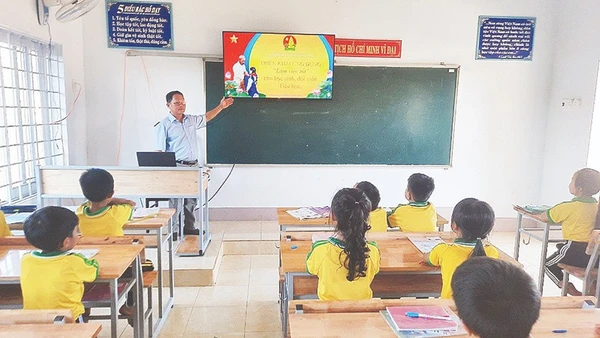 Một tiết học tại Trường tiểu học Lê Hồng Phong.