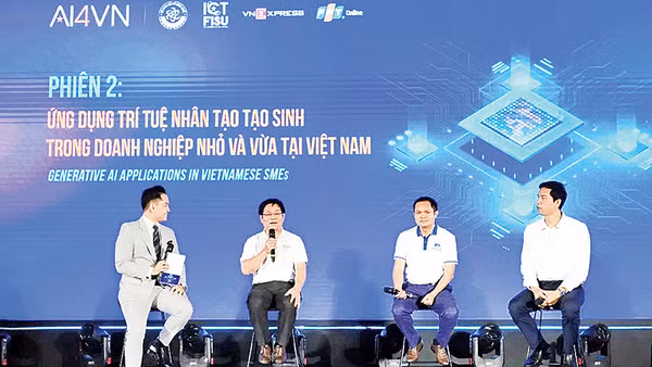 Các chuyên gia bàn về giải pháp ứng dụng trí tuệ nhân tạo tạo sinh trong doanh nghiệp. 