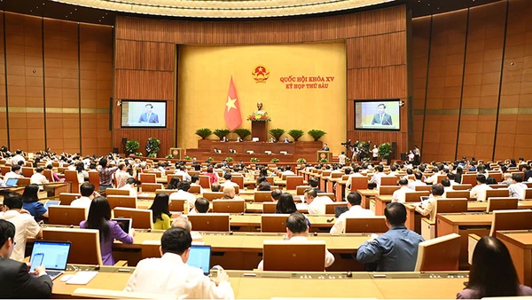 Quang cảnh Kỳ họp thứ sáu, Quốc hội khóa XV. Ảnh | DUY LINH
