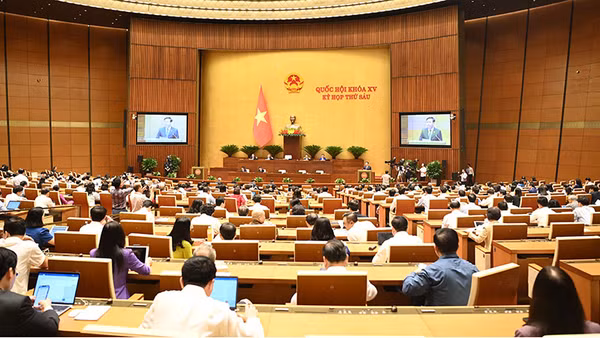 Quang cảnh Kỳ họp thứ sáu, Quốc hội khóa XV. Ảnh | DUY LINH