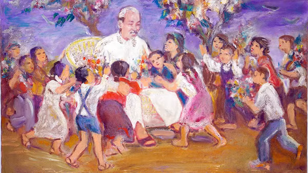 Chủ tịch Hồ Chí Minh nói chuyện với đại biểu trí thức dự Hội nghị Chính trị đặc biệt tháng 3/1964. (Ảnh tư liệu) 