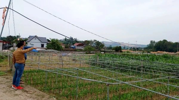 Các công trình phục vụ sản xuất nông nghiệp của người dân xóm Bến Ðò, xã Linh Sơn đề nghị xem xét lại phương án bồi thường.