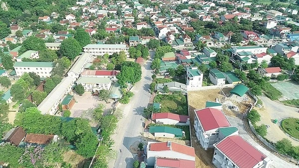 Một góc thị trấn Tân Lạc, huyện Quỳ Châu (Nghệ An).