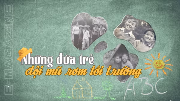 Những đứa trẻ đội mũ rơm tới trường