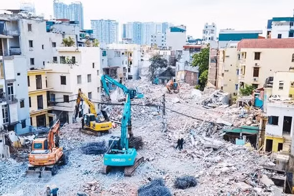Cơ chế phân cấp, phân quyền giúp phường Thanh Xuân chủ động đẩy nhanh công tác giải phóng mặt bằng đường Vành đai 2,5. (Ảnh: MINH QUỐC HƯNG)