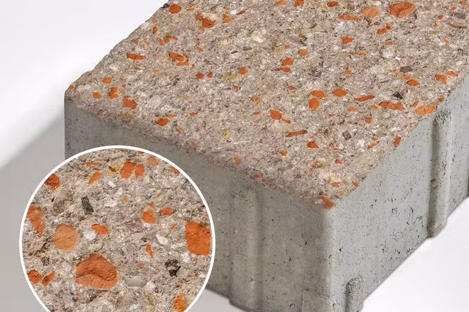 Một sản phẩm gạch tái chế từ chất thải xây dựng của Hà Lan. Ảnh: Chuyên gia cung cấp