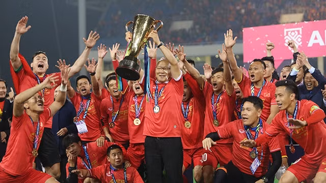 Đội tuyển Việt Nam giành chức vô địch AFF Suzuki Cup 2018 trên sân Mỹ Đình.