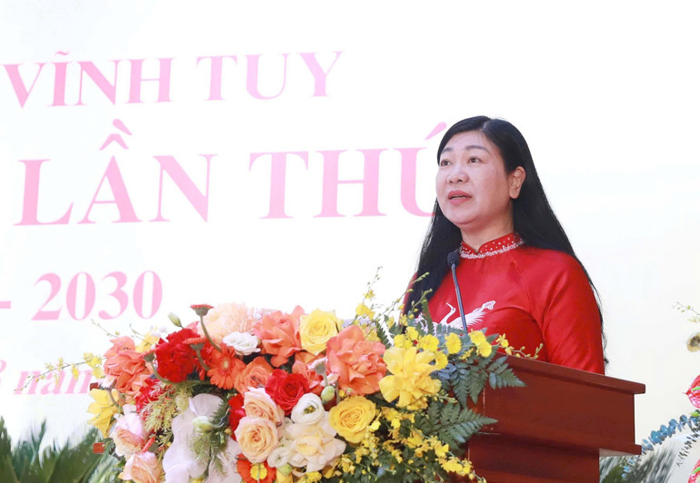 Chủ tịch Ủy ban Mặt trận Tổ quốc Việt Nam thành phố Hà Nội Nguyễn Lan Hương phát biểu chỉ đạo tại Đại hội 93902f00-2c32-49ef-8f0b-259113116238.jpg