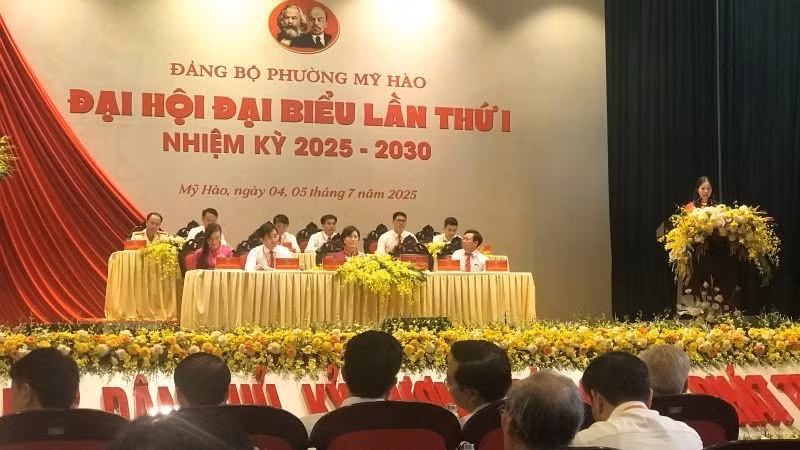  Đại hội đại biểu Đảng bộ phường Mỹ Hào lần thứ I, nhiệm kỳ 2025-2030.