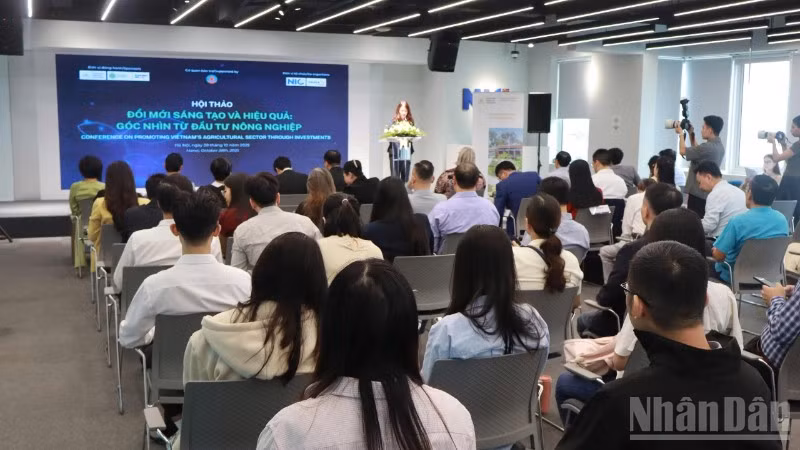 Hội thảo “Đổi mới sáng tạo và hiệu quả: Góc nhìn từ đầu tư nông nghiệp” sáng 28/10, tại Hà Nội.
