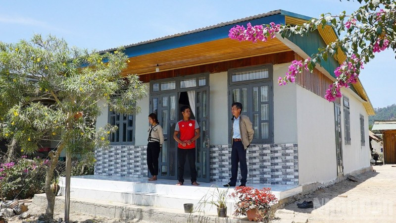 Căn nhà mới của gia đình người đồng bào dân tộc thiểu số tại Lâm Đồng được hỗ trợ xây dựng.