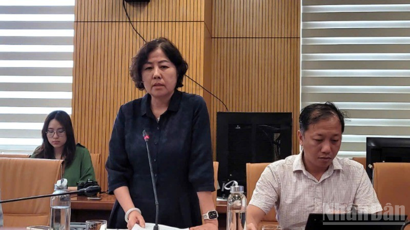 Bà Nguyễn Thu Thủy, Phó Cục trưởng Cục Chăn nuôi-Thú y (Bộ Nông nghiệp và Môi trường), thông tin về việc thịt lợn C.P bị tố thịt bẩn xảy ra từ năm 2022, tại một cơ sở giết mổ ở Hậu Giang. ndo_br_ba-thuy-3871.jpg