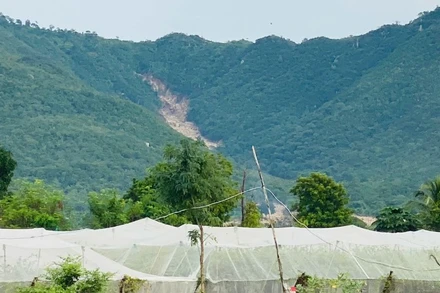 Vị trí hồ bị vỡ.