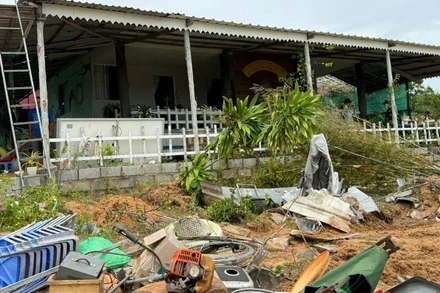 Khu đất bị lấn chiếm.