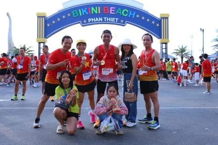 Các vận động viên tham gia giải chạy.