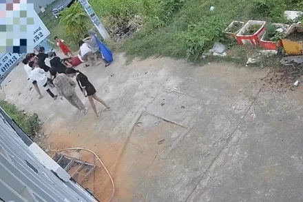 Hiện trường vụ đánh nhau.