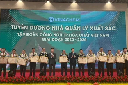 Những nhà lãnh đạo các công ty thành viên Tập đoàn Hóa chất Việt Nam được vinh danh tại Đại hội