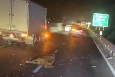 Hiện trường vụ tai nạn.