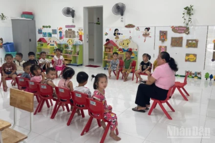 Phòng học vừa mới được xây đưa vào hoạt động. 