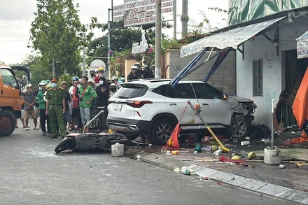 Hiện trường vụ tai nạn.