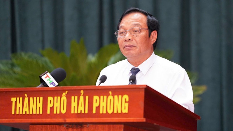 Đồng chí Lê Văn Hiệu, Chủ tịch Hội đồng nhân dân thành phố Hải Phòng phát biểu bế mạc Kỳ họp. (Ảnh: XUÂN TRƯỜNG) chu-tich-hdnd-7049.jpg