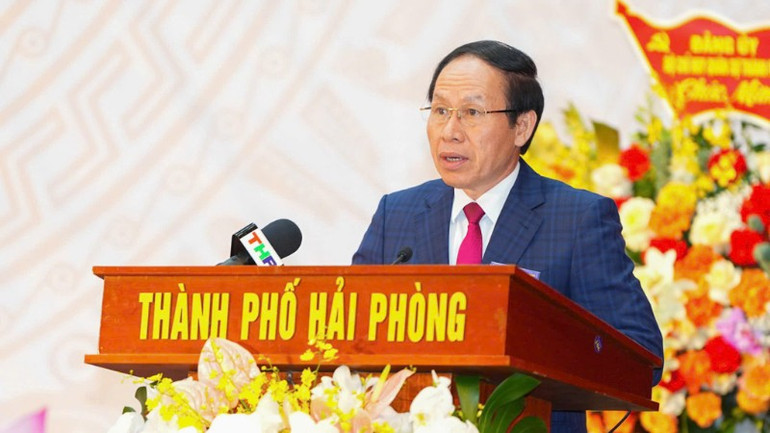 Đồng chí Bí thư Thành uỷ Hải Phòng Lê Tiến Châu phát biểu tại Đại hội. a-chau-dh-dang-bo-khoi-cq-dang-210.jpg