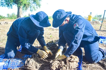 Đội K91 đã tìm thấy 2 bộ hài cốt liệt sĩ Việt Nam.