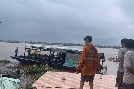 Hiện trường vụ sạt lở.