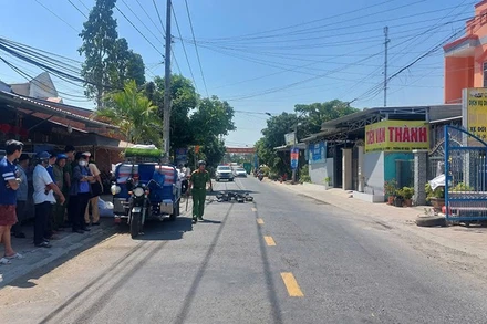 Hiện trường vụ tai nạn giao thông.