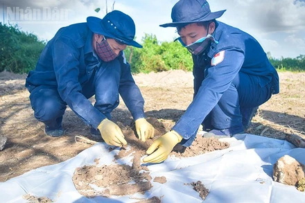 Đội K91 tìm thấy 3 hài cốt liệt sĩ Việt Nam.