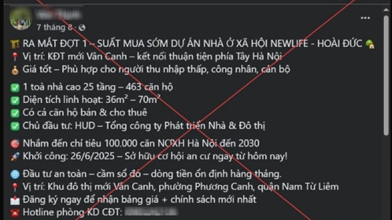 Nội dung đăng tải sai sự thật trên mạng xã hội.