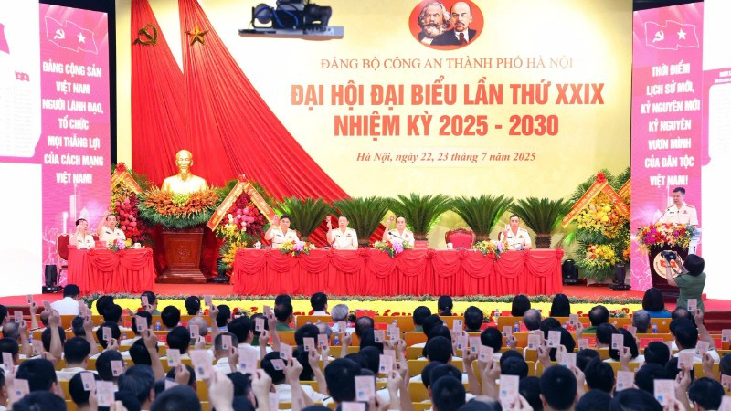 Khai mạc Đại hội Đại biểu lần thứ XXIX Đảng bộ Công an thành phố Hà Nội.