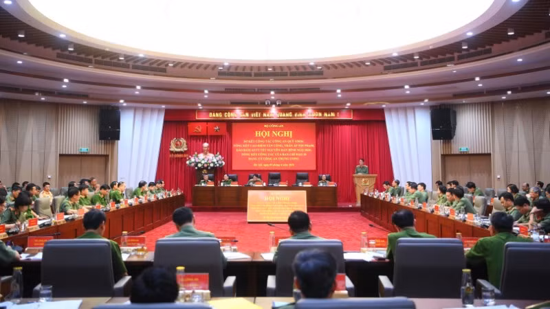 Toàn cảnh Hội nghị sơ kết công tác Quý I/2026 Bộ Công an.