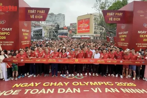 [Video] Sôi động Ngày chạy Olympic: Vì sức khỏe toàn dân-Vì an ninh Tổ quốc 