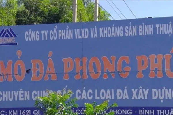 Mỏ đá Phong Phú - nơi xảy ra tai nạn.
